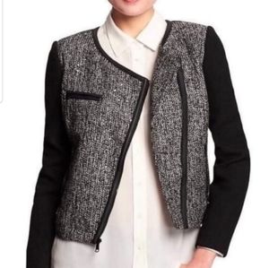 Banana Republic moto tweed jacket